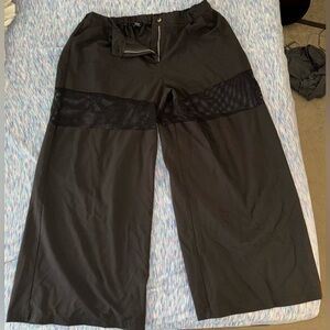 Black Widow Mesh Wide Leg Trousers